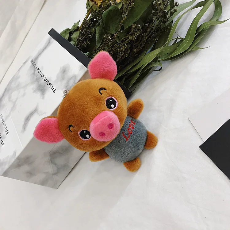 5 шт./лот 10 см мини свинка плюшевые игрушки мягкие животные сумка Подвеска куклы