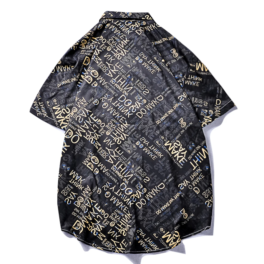 Full Letter Printed Mens T Shirts 2019 Summer Hip Hop Casual Hawaii Island Holiday Male Short Sleeve Streetwear | Мужская одежда