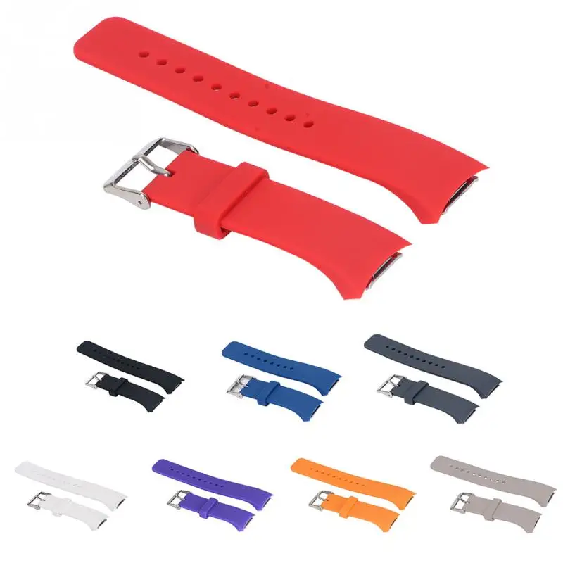 8 цветов Силиконовый ремешок для samsung Galaxy Шестерни S2 R720 R730 спортивные часы Браслет