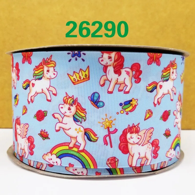 Free shipping 50 yard per size unicorn ribbon printed grosgrain 26304 | Дом и сад