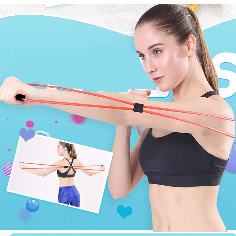 Эластичные ленты для фитнеса латексные тянущиеся веревки упражнений 8 видов