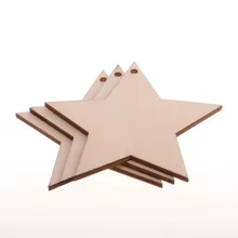 Пятиконечная форма звезды ремесло пустая Березовая деревянная