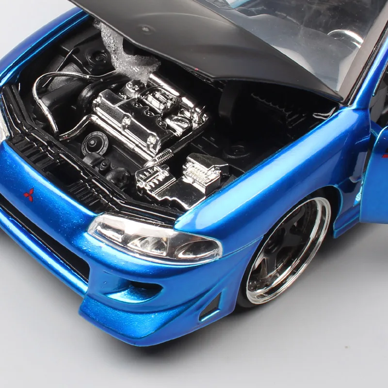 1/24 Jada 1995 Mitsubishi Eclipse, гоночные литые автомобили, металлическая спортивная модель автомобиля, масштабные игрушки, миниатюрный подарок для мальчика