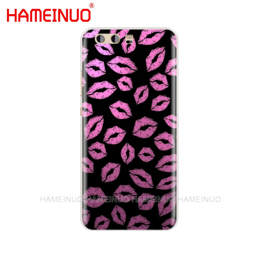 HAMEINUO Kiss me Lips Lipstick Rouge Cover phone Case for huawei Ascend P7 P8 P9 P10 P20 lite plus pro G9 G8 G7 2017 | Мобильные
