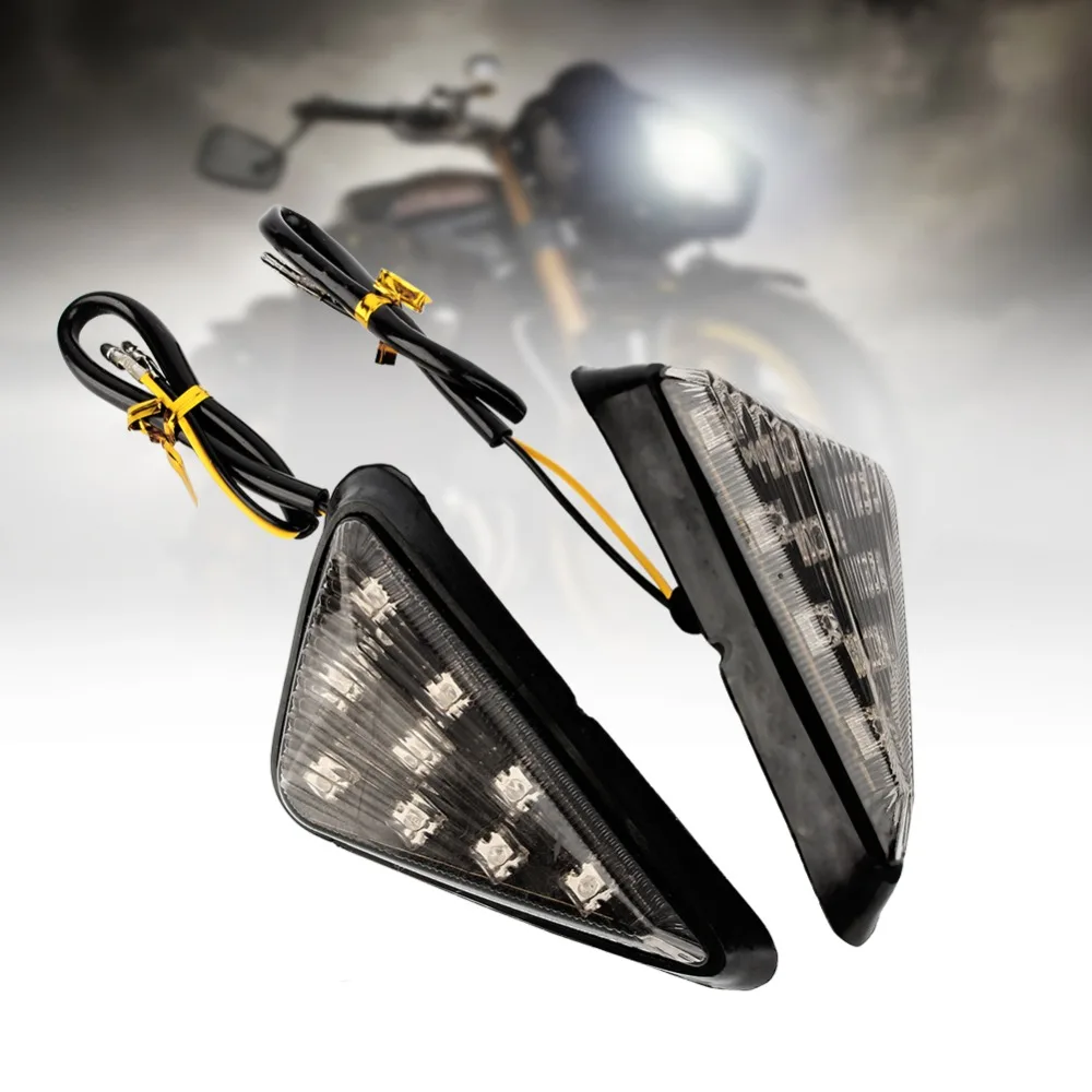 Автостайлинг мотоциклетный треугольный дымчатый поворотный указатель янтарный
