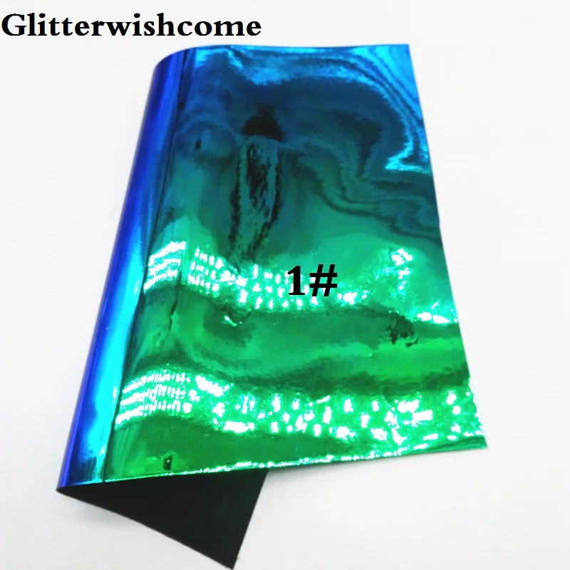Glitterwishcome 21X29 см A4 размер винил для бантов Переливающаяся лакированная кожа Fabirc искусственная кожа листы для бантов, GM106A