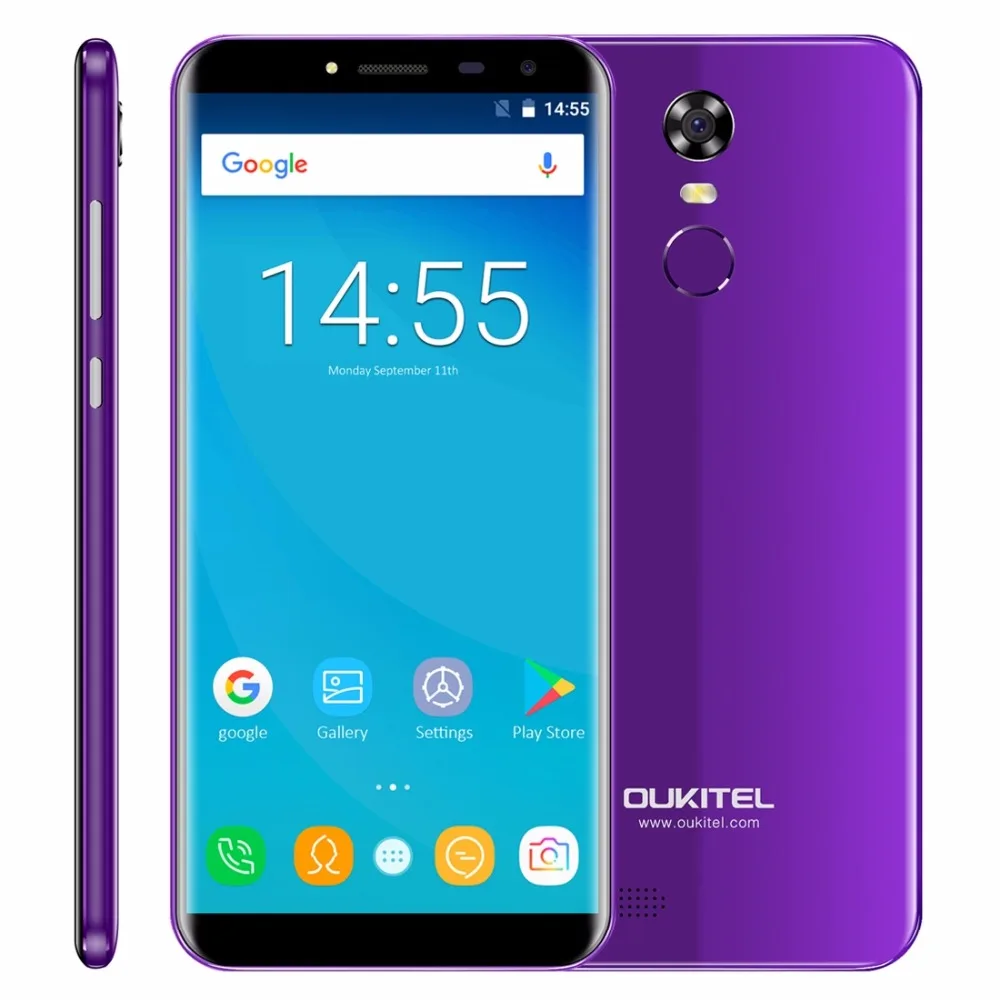 OUKITEL C8 3G RAM 2 ГБ + Встроенная память 16 идентификации отпечатков пальцев 5 ''Android 7 0