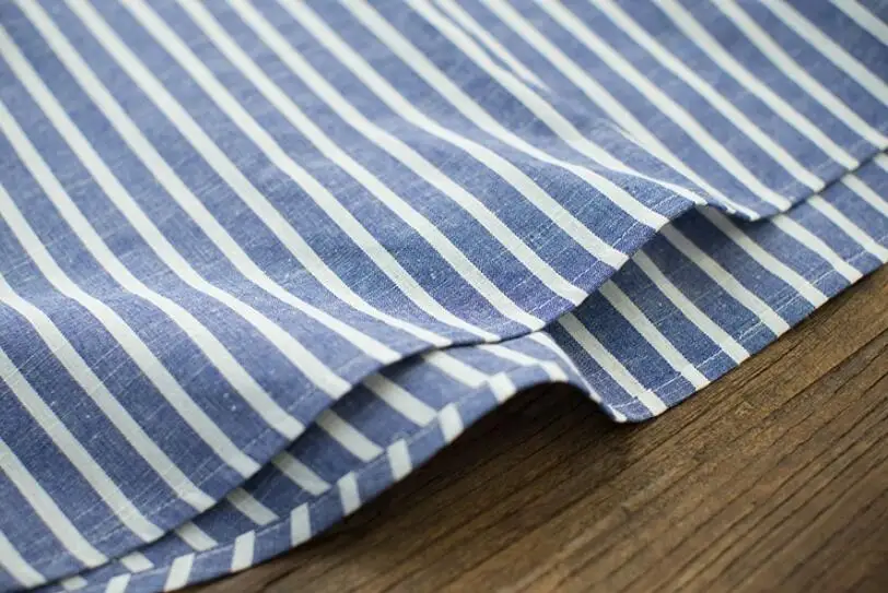 

2019 spring Women Striped Half-sleeved Shirt Dress Ladies Loose Button Blue vintage Casual Vestidos Dress Plus Size 3XL a1092