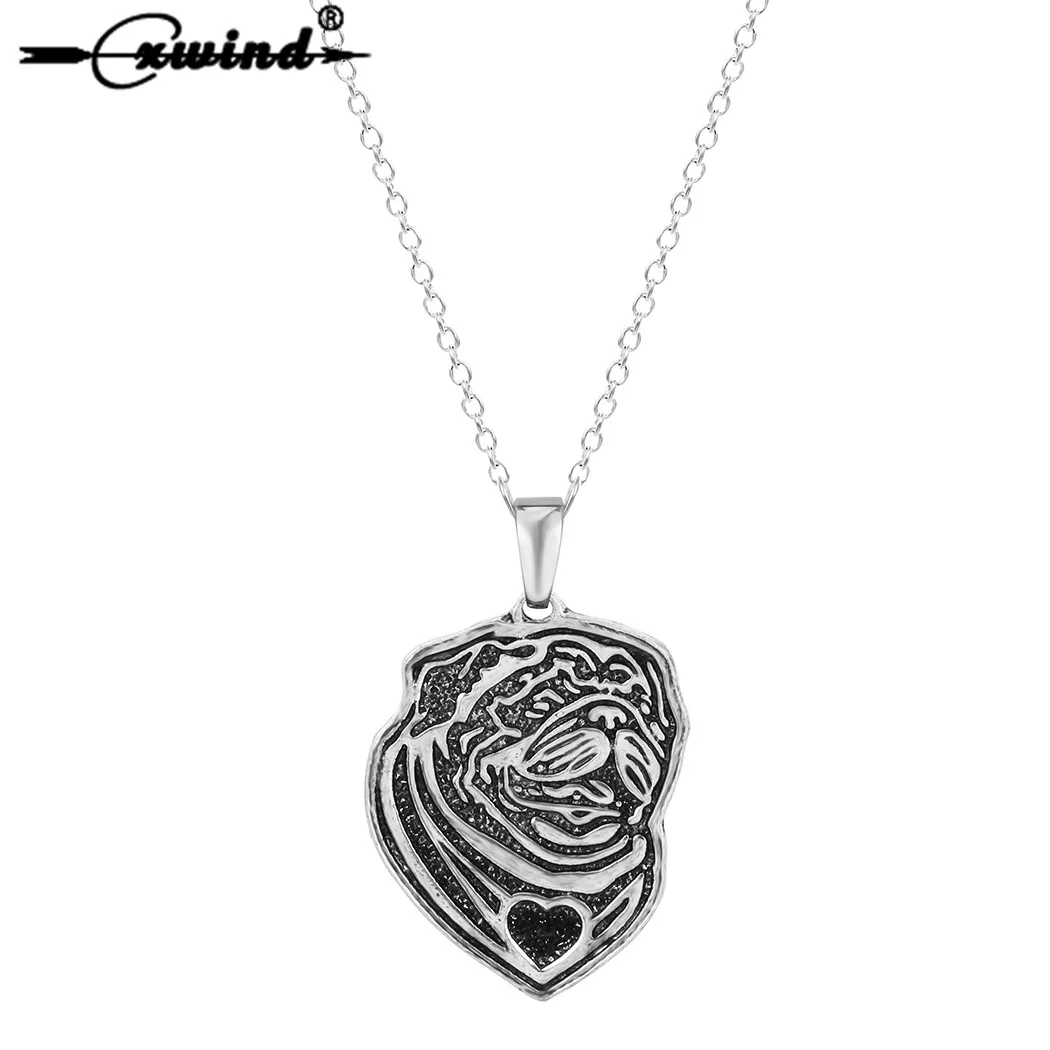 

Cxwind Charm Pug Dog Necklaces Pendants Animal Chain Necklace Statement Jewelry Heart Collares for Unisex Pet Lovers for Women