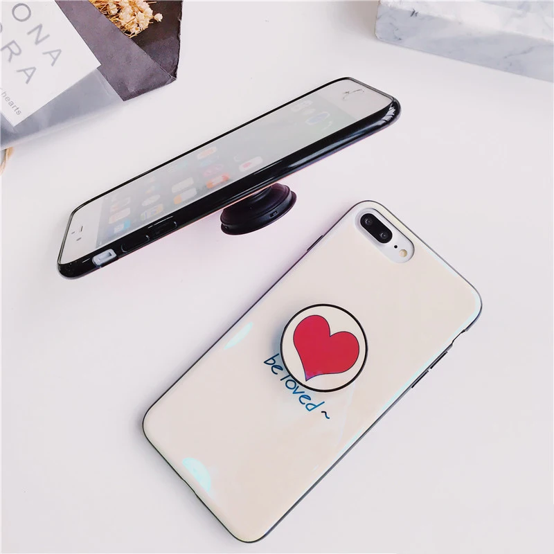 Чехол для мобильного телефона GlamPhoneCase Laser Love Heart iphone 7 plus Simle Face мягкий чехол 6 S 8 Plus X