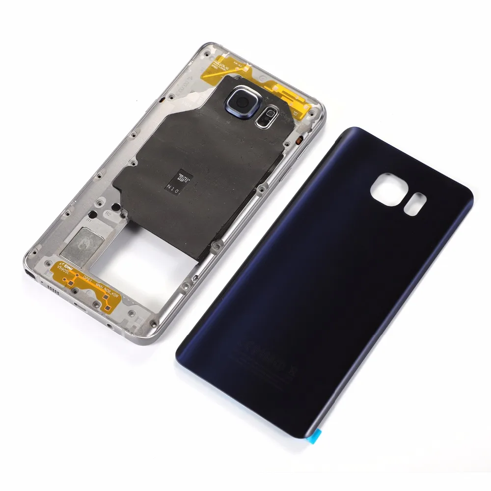 Для Samsung Galaxy Note 5 N920 N920F корпус металлический средняя рамка + стеклянная задняя