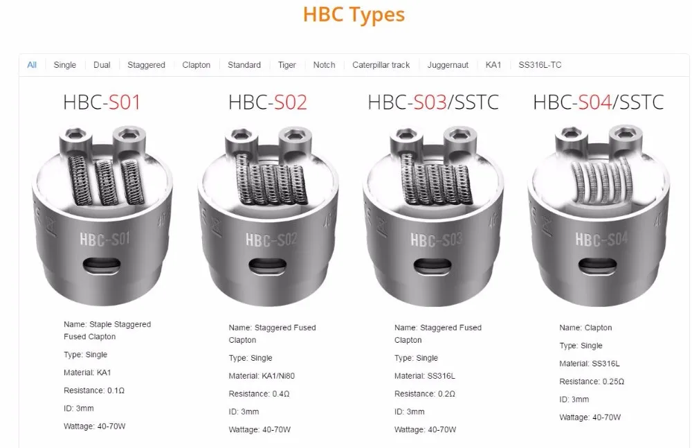 Оригинальная катушка ручной сборки Geekvape HBC для бака Eagle Sub Ohm|coil ohm|sub ohm coilohm coil |