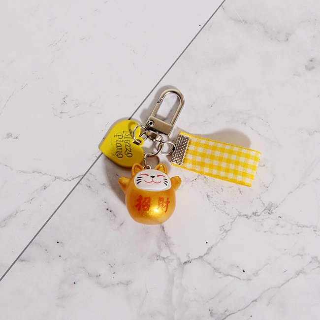 Omamori животные утки колокольчик брелки мотаться Шелковый брелок с лентой Maneki Neko Фортуна Подвеска Брелки сумка Подвеска J32
