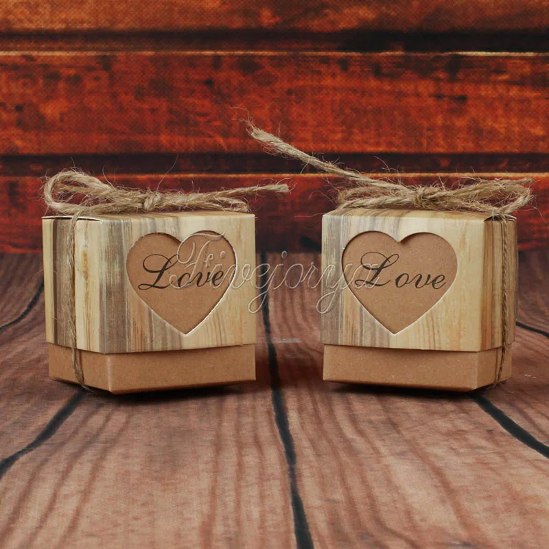 50 шт./лот романтическая коробка для конфет в форме сердца свадебного украшения