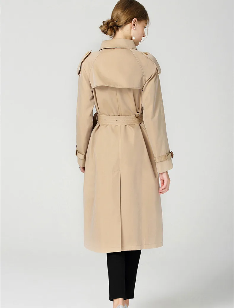 Женский двубортный Тренч в английском стиле наивысшего качества ветровка модное