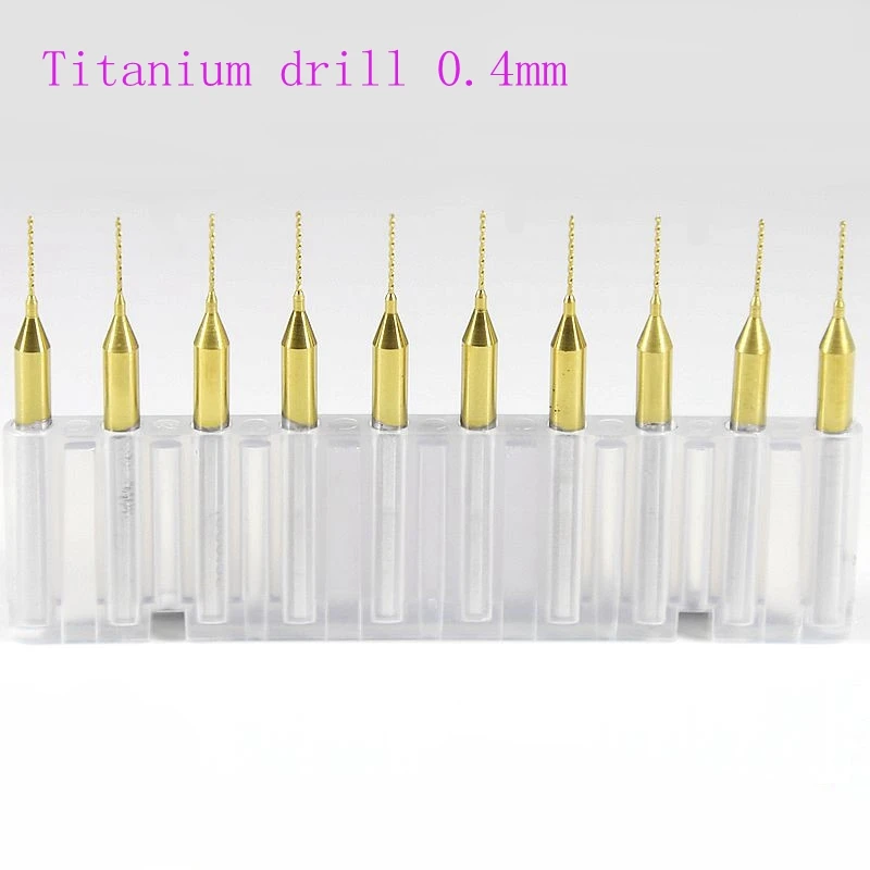 

10 PCS titanium carbide coating 3.175 mm 0.4 mm * CNC milling machine cutte, micro-printed circuit, metal engraving tool, woodwo