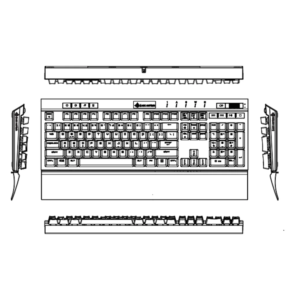 Magic-Refiner MK12 механическая клавиатура игровая клавиатура USB Проводная клавиатура 12 RGB 19 подсветка механический оптический переключатель 104 ключ