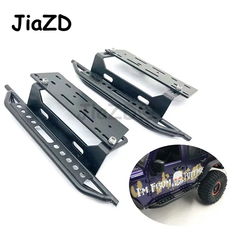

1 пара металлических боковых педалей для 1/10 Jeep Cherokee Wrangler Axial Scx10 90046 90047 боковая ступенчатая боковая защитная пластина боковой ступени