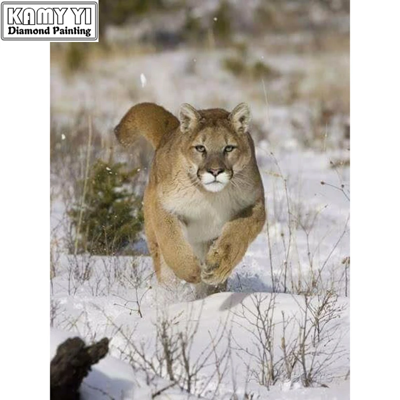 

DIY 5D Diamond animals scenery snow Eyes fierce animal Diamond Painting Cross Stitch Kits Diamond Embroidery Patterns Rhinestone