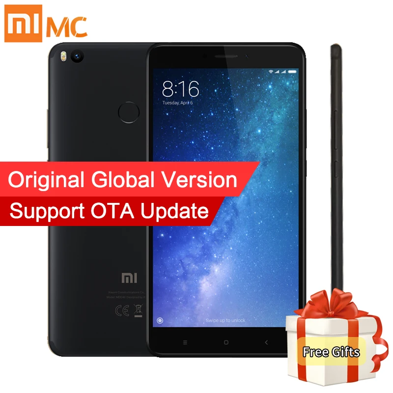 Глобальная версия Xiaomi Mi Max 2 Max2 4 ГБ 64 смартфон 625 Восьмиядерный отпечатков пальцев