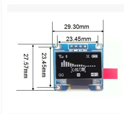 Модуль светодиодного ЖК-дисплея O 128X64 0 96 дюйма для arduino SPI Communicate белый |