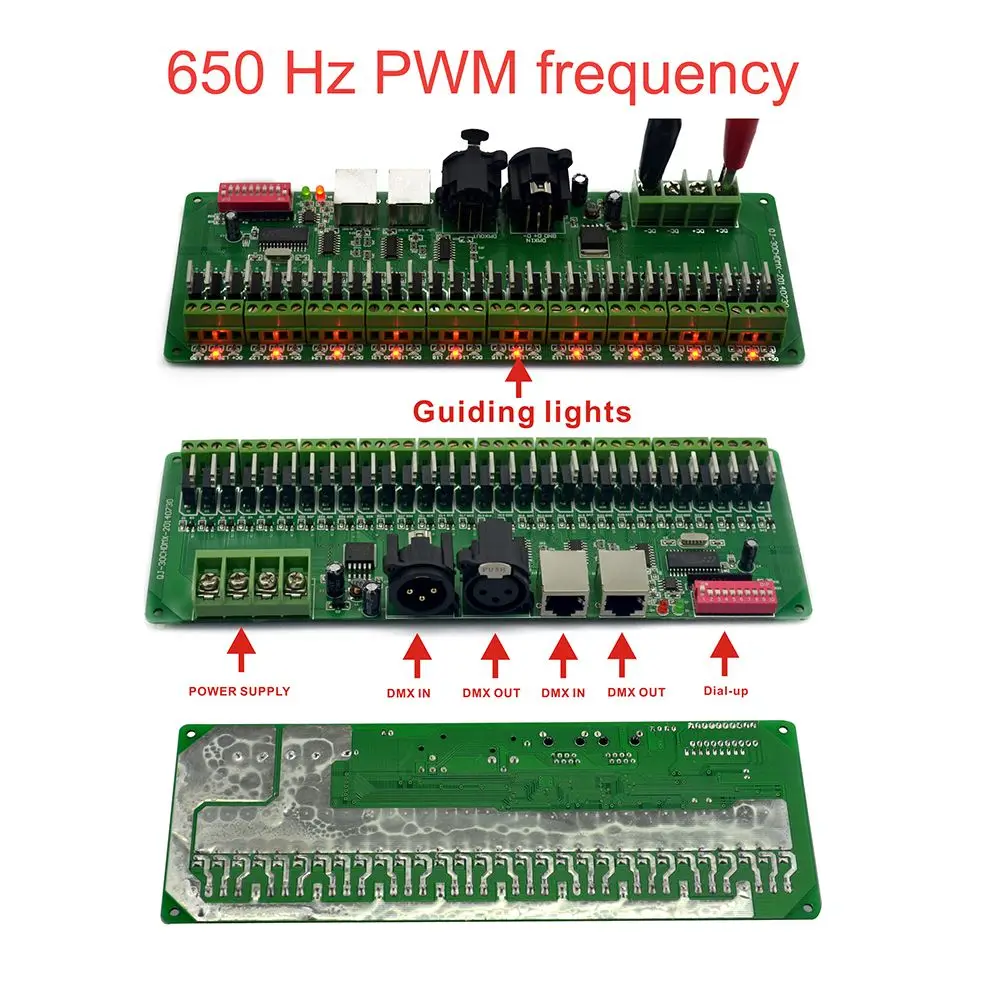 Один DMX светодиодный декодер контроллер для RGB Светодиодные полосы света DMX512