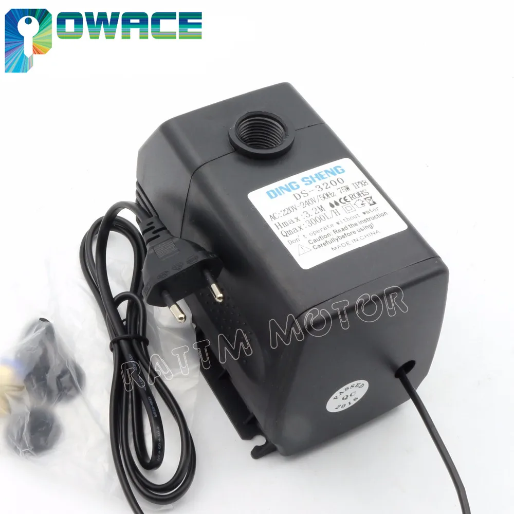 [EU Stock/Быстрая доставка] 75W CNC Шпиндельный водяной насос 3 2 m 220VAC для станка с ЧПУ|motor