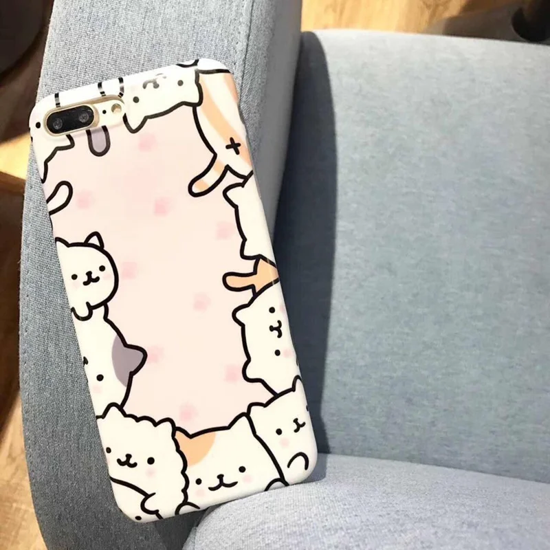 Cutie Pink Cat Case IMD Soft TPU Skinny Cover For 7/7plus 6/6s and 6plus/6s plus Mobile Phone Skin Body Protector |