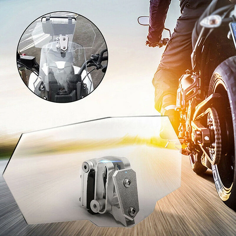 Motorcycle Windshield Extension Spoiler Deflector Adjustable Clip | Автомобили и мотоциклы