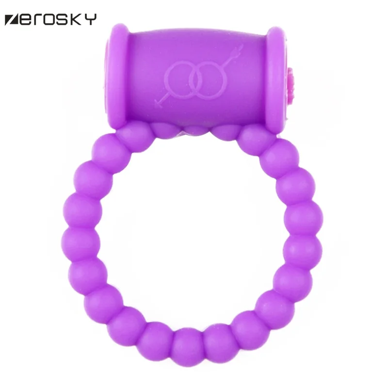 Men Silicone Penis Ring Sex Vibrating Cock Toy Rabbit Vibrator Delay Ejaculation Adults Zerosky | Красота и здоровье