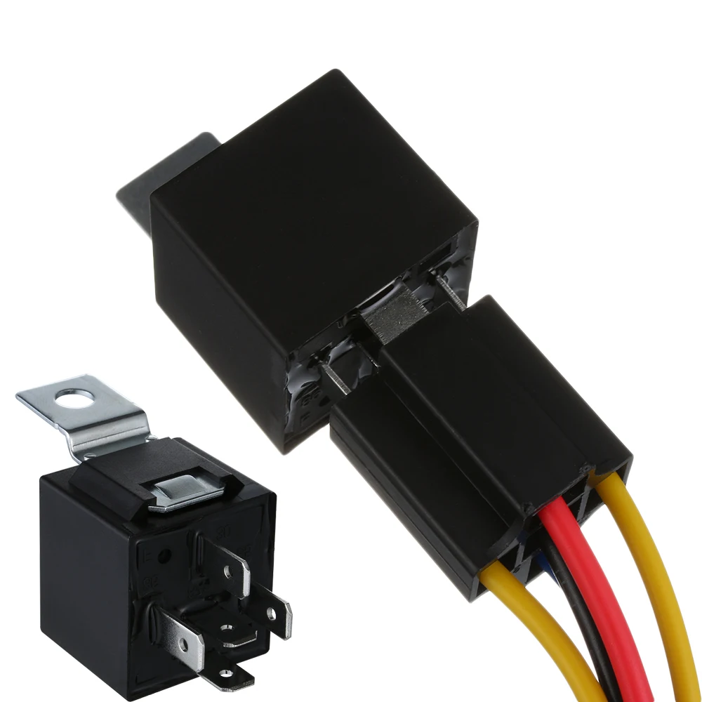 5 Pin 4 провода 12V 40A авто реле гнездо автомобиля предохранитель Универсальный