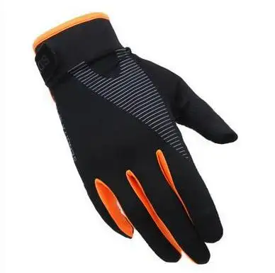 G082 Black orange DICHSKI велосипедные перчатки на полный палец для женщин и мужчин, зимние ветрозащитные перчатки для езды на велосипеде - Цвет: G082 Black orange