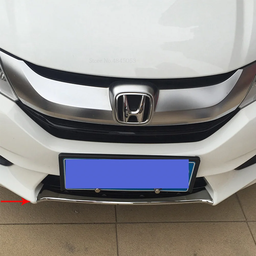 Для Honda City 2015-2018 ABS Хромированная внешняя Передняя средняя решетка для гриля