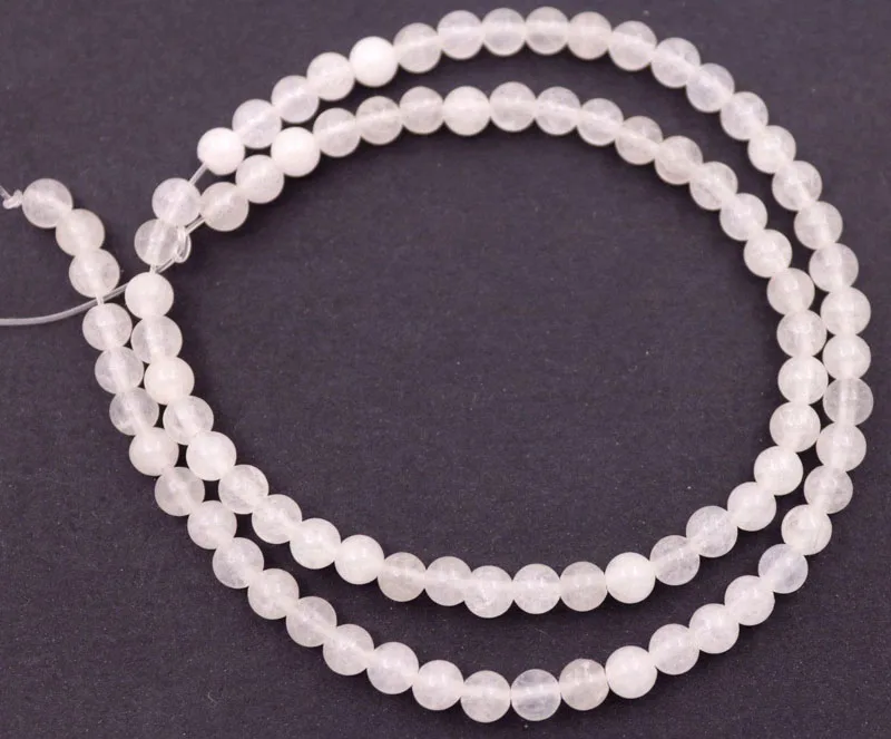 

4mm 6mm 8mm 10mm 12mm 14mm Natural White Quartz Loose Beads Gem Stone 15"/Strand