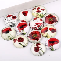 reidgaller mixed round dome flatback vintage flower photo glass jewelry pendant cabochon 10mm 12mm 14mm 18mm 20mm 25mm