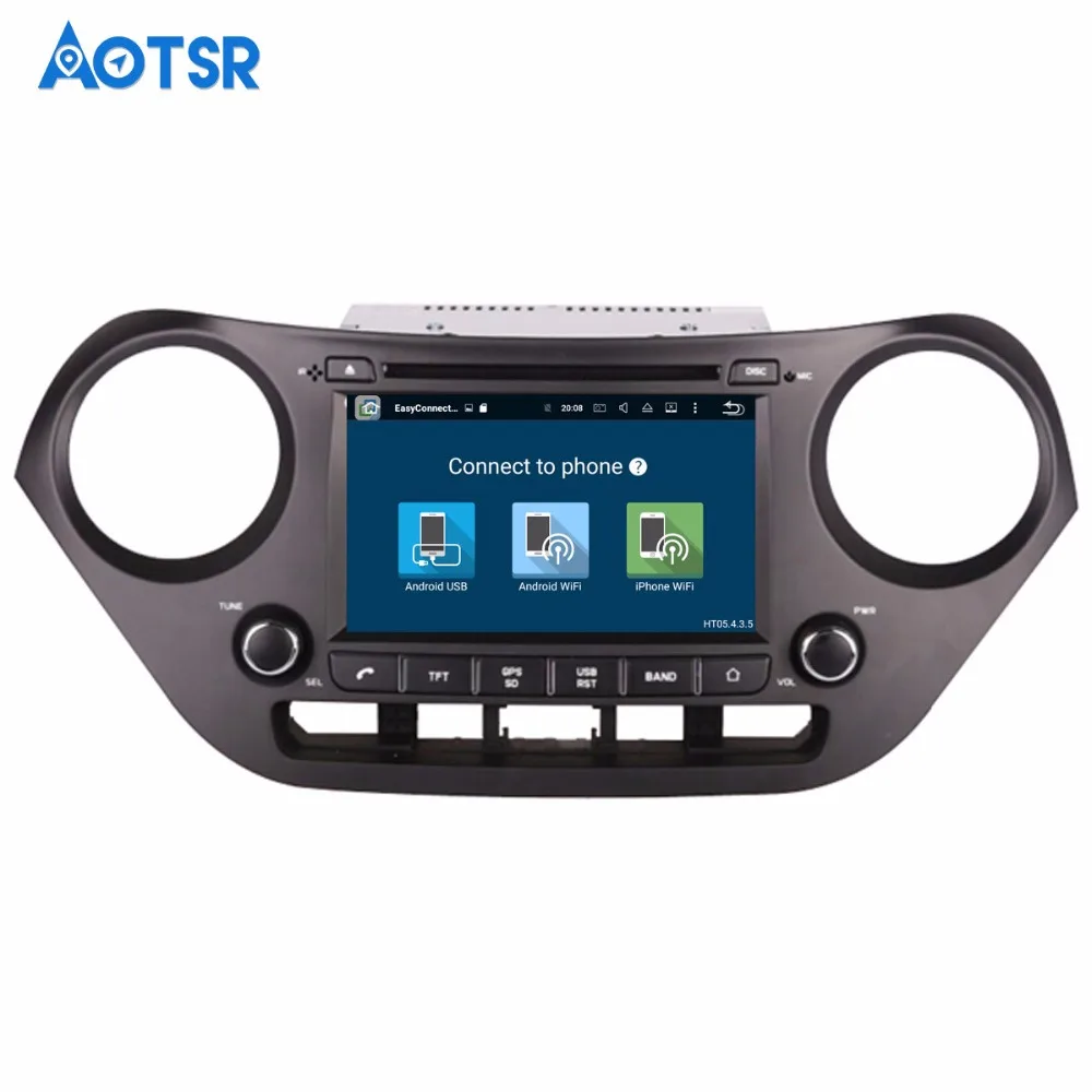 Новейший Android 8 1 0 Автомобильный DVD плеер для Hyundai I10 I 10 2013 + GPS навигация Мультимедиа
