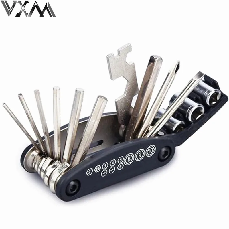 VXM 15 в 1 горный велосипед набор инструментов велосипед Многофункциональный набор инструментов для ремонта шестигранной спицевой ключ набор инструментов для велосипеда отвертка части инструмента