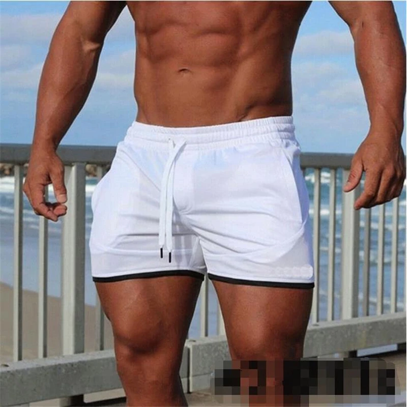 

Hawaiian Swim muscle Men Short Trunks Beach Board Swimming Pants Swimsuits Running Sports Surffing Mens Swimwear fashion shorts