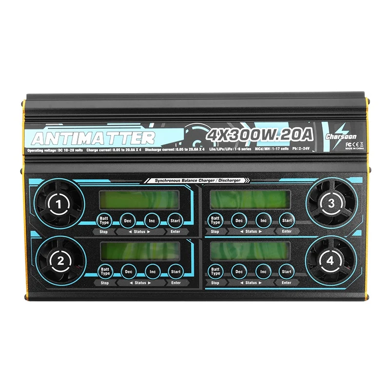Зарядное устройство Charsoon Antimatter 4X300W 20A с синхронным балансом зарядное для LiPo / LiFe