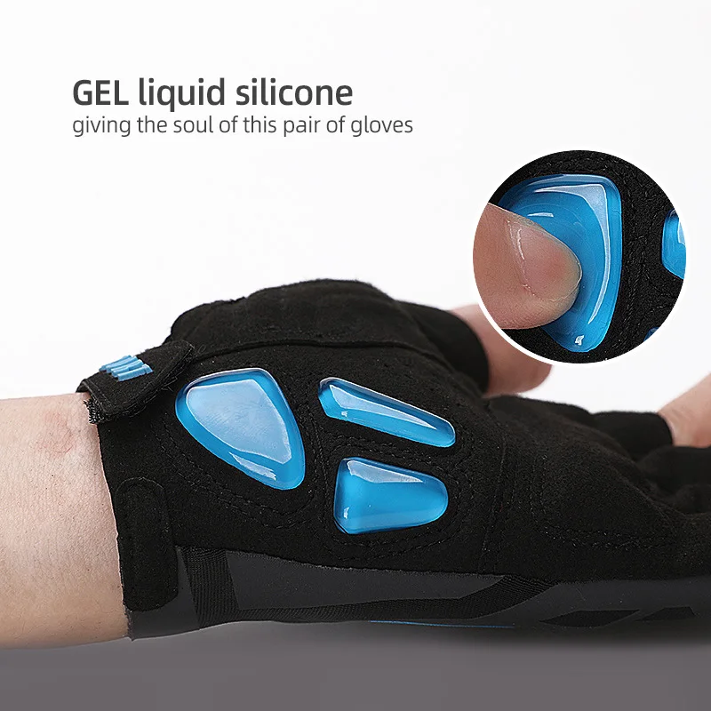 Перчатки для езды на велосипеде с половинным пальцем жидкие Силиконовые SBR