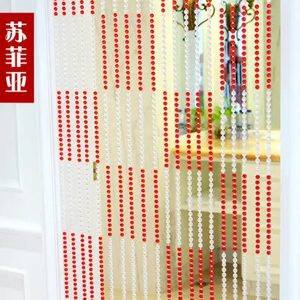 Занавес из прозрачных бусин 5 струн для двери крыльца перегородки не