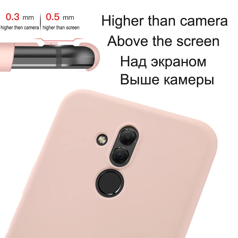 Чехол для Huawei Mate 20 Lite жидкий силикон мягкий ТПУ чехол Pro Mate20 X чехлы телефонов