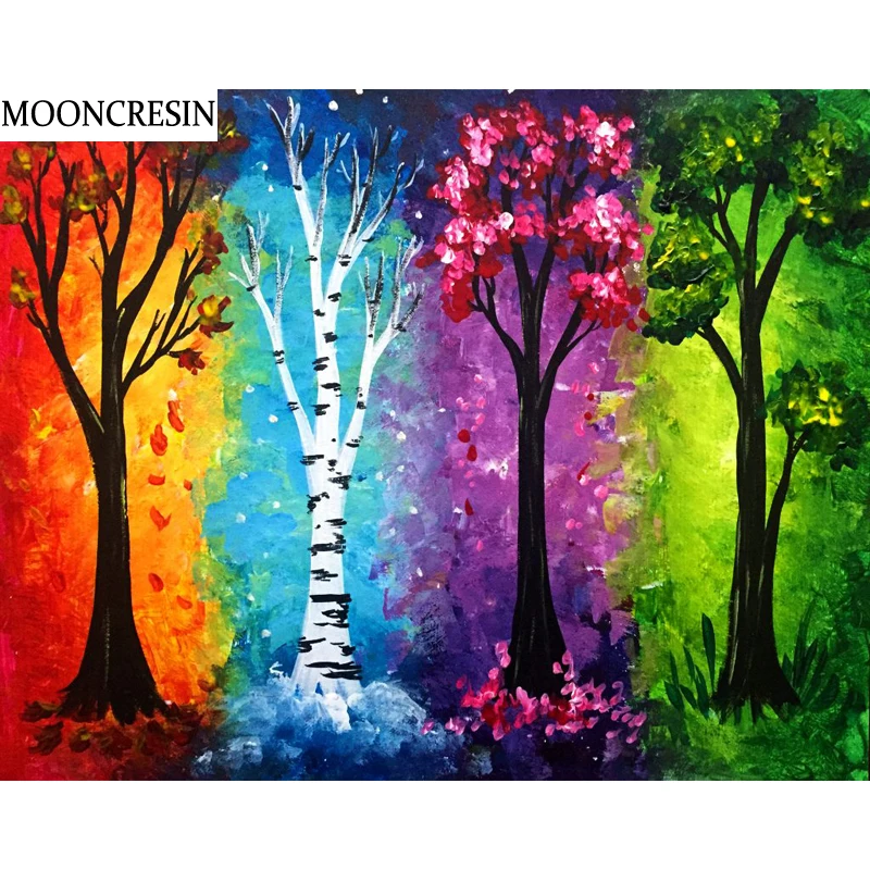 Новый 5D Diy алмазная живопись рукоделие пейзаж Four Seasons Бриллиантовая вышивка с