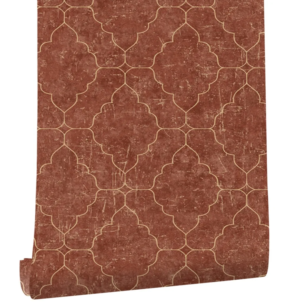 HaokHome графические шпалеры нетканые обои дымчато зеленые/белые/Lt. Золотые для