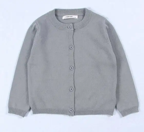 light grey Кардиган для девочек, Детский свитер, пальто, От 1 до 7 лет, Детский кардиган, Детский свитер, куртка для малышей, верхняя одежда для девочек, осенне-зимнее пальто, одежда для малышей - Цвет: light grey