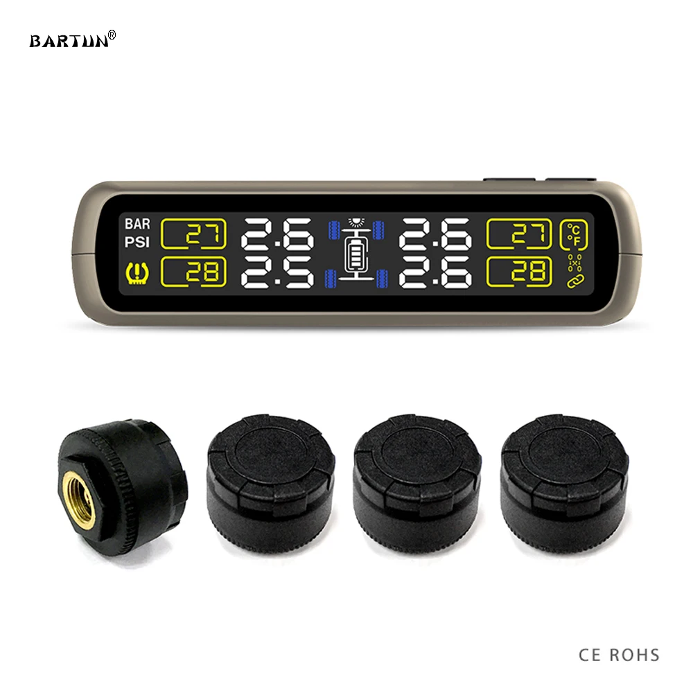 Автомобильная универсальная система контроля давления в шинах T881 TPMS 4 внешних