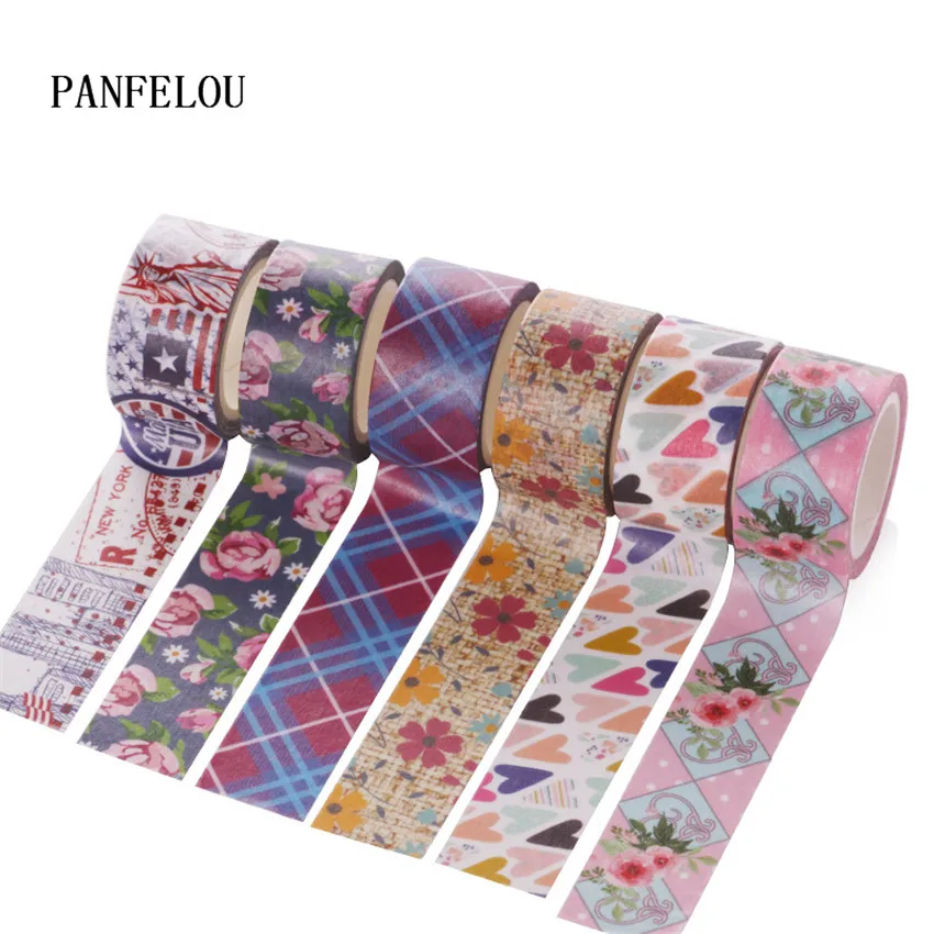 Клейкая лента PANFELOU 2 см x 5 м для сбора рисунков бумажная Васи-лента с клейкой