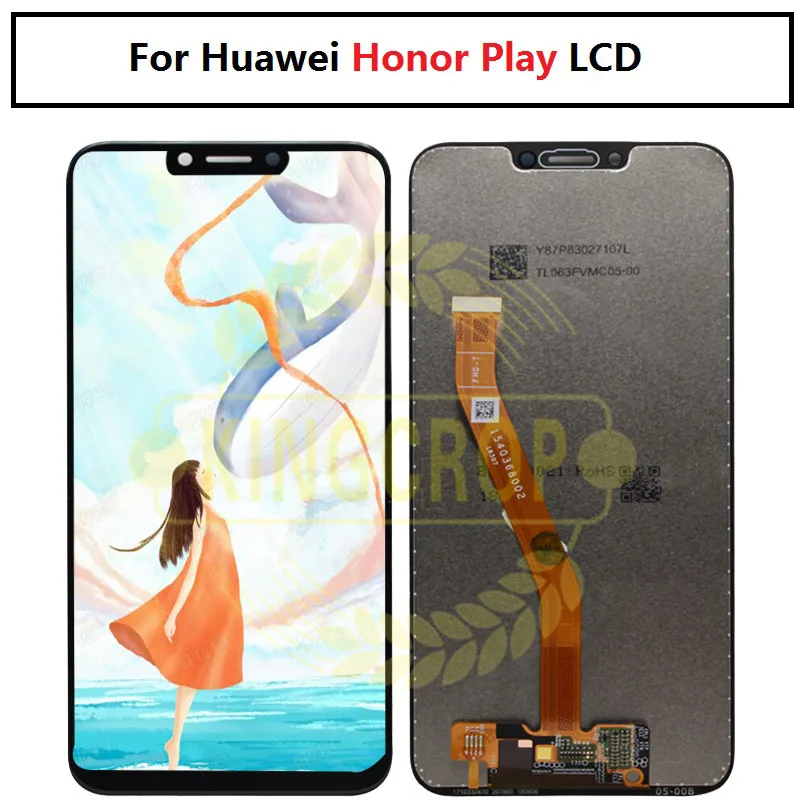 ЖК дисплей 6 3 ''для Huawei Honor Play с сенсорным экраном и рамкой сенсорный экран