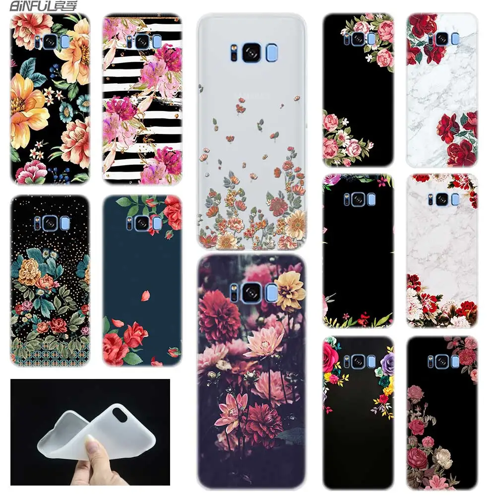 Мягкий силиконовый чехол для Samsung S21 S20 S11 S10 S9 S8 Plus lite 11e 10e Uitra S7Edge пион Sunflowe ромашка