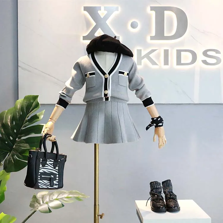 

2018 New Autumn Item Girl Fashion Suit Including Top+Skirt 2PCS Per Set